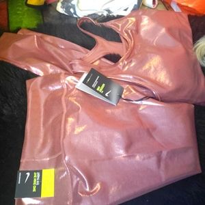 Rose NIKE One Icon Clash leggings & sportsbra set